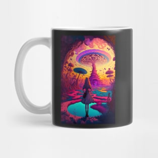 Alice in Wonderland inspired fantasy world Mug